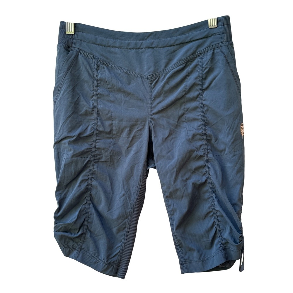 Indygena Womens XS Capri‎ Pants Blue Gorpcore Active Hiking Outdoors Drawstring